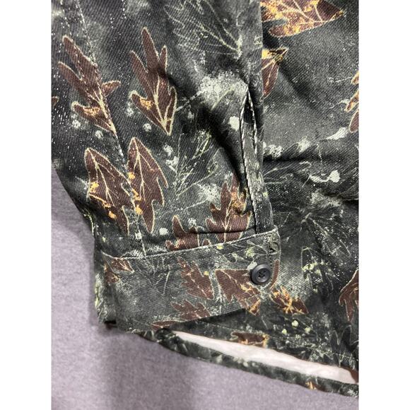 ZARA Mens Camouflage Outdoors Denimwear Button Down Long Sleeve Overshirt Size M - Picture 5 of 9